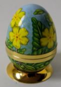 Elliot Hall enamel EGG EASTER 2009: Tiny chip to base edge, 40mm high with certificate & box,