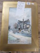 EJB Evans watercolour Little Moreton Hall: Signed & dated 1909,