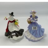 Boxed Royal Doulton Limited Edition Lady figure: Y Gymraes " Gwanwyn" Welsh Lady Springtime HN5136: