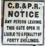 Cast Iron Railway Sign - Cork Blackrock and Passage Railway