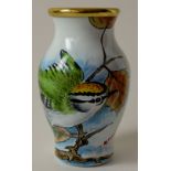 Elliot Hall enamel VASE CHRISTMAS 2009: 50mm high with certificate & box, limited edition 78/100,