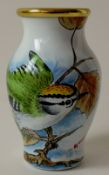 Elliot Hall enamel VASE CHRISTMAS 2009: 50mm high with certificate & box, limited edition 78/100,