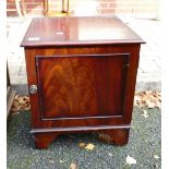 Reproduction Dark Wood Bed side Cabinet: