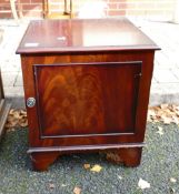 Reproduction Dark Wood Bed side Cabinet: