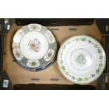 Tray lot of assorted plates: Includes Doulton, Commemorative & unusual etc,