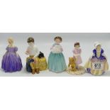 Royal Doulton Child Figures: First Prize HN3911, Marie HN1370, Dinky Doo HN1678,