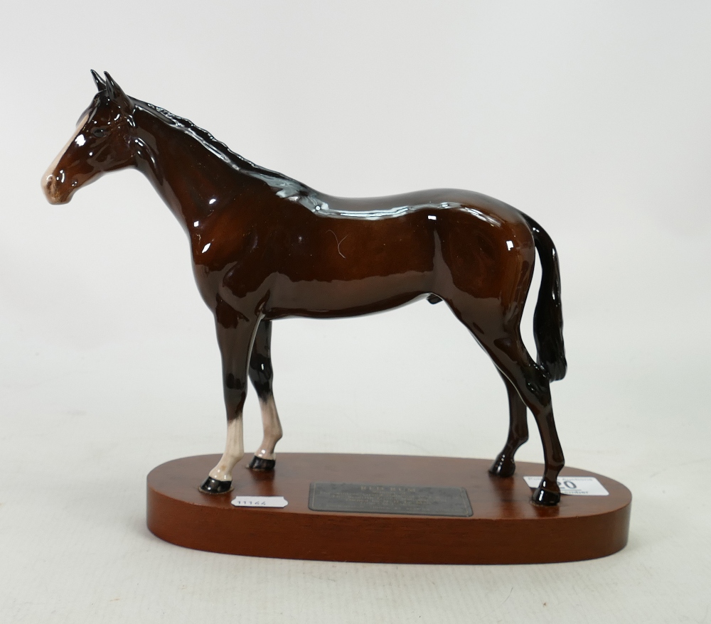 Beswick connoisseur model of Red Rum: on wooden base 2510