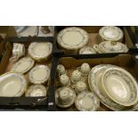 A Large Collection of Minton Avonlea Patterned Tea & Dinner Ware to include: rimmed bowls,