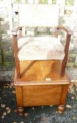 Edwardian Commode: together with childs bedroom chair(2)