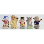 Five Kevin Francis Small Jugs: Mini Lion Cub, Teddy, Cat,