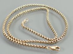 9ct gold necklace: length 53cm, 12.3g.