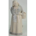 Royal Doulton Lambeth Stoneware figure of a Dutch woman with basket: By Leslie Harradine H3,
