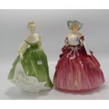 2 x Royal Doulton figures Genevieve 1962 and Fair Lady 2193 (2):