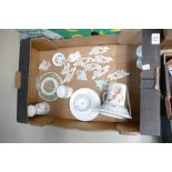 A collection of Royal Doulton Snowman items: comprising of cruet set, mobile items,
