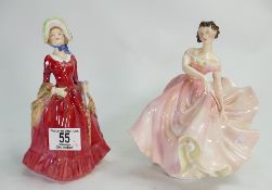 Royal Doulton Lady Figures: Sabbath Morn HN1982 & The Polka HN2156(2)