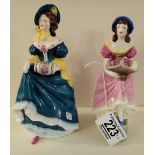 Two mid size lady COALPORT FIGURES: JUDITH ANN & JENNIFER JANE.