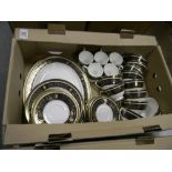 Royal Doulton Dorcester Dinner service to include: Tea Set, Coffee set, Dinner plates, Rimmed Bowls,