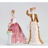 Royal Doulton figures Alexandra 3292 and Anna of the Five Towns 3865: