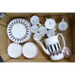 Susie Cooper Corinthian Patterned Coffee Set: 21 pieces