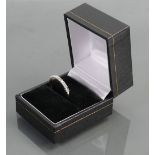 Ladies 9ct gold diamond set ring: Size P/Q, 1.6g.