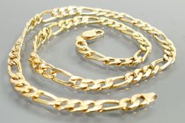 9ct gold necklace: length 46cm, 15.5g.
