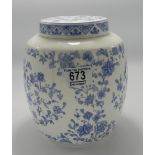 Minton Shalimar Ginger Jar: height 18cm