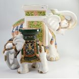 Two Elephant Jardiniere Stands: height of tallest 44cm(2)