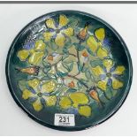 Moorcroft hypericum plate: dated 1993,