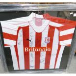 Framed & Signed 2006 - 2007 Stoke City Football Shirt: