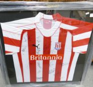 Framed & Signed 2006 - 2007 Stoke City Football Shirt: