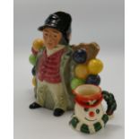 Royal Doulton Classics tea pot Balloon man & woman D7171: Together with RD character jug snowman