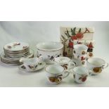 A large collection of Royal Worcester Evesham oven dinner and tea ware to include: Tureens, tea set,
