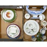 Job lot collection: includes Spode re issue cheese coaster (2nd), Portmerion coffee cups, Booths,
