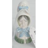 Royal Worcester candle snuffer as an Old Woman: Height 9cm.