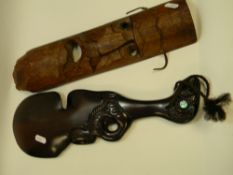 Brazilian Hardwood Inca Style Tourist Axe: together with similar mask