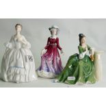 2 x large Royal Doulton figures and 1 other: HN3222 & Secret thoughts 2382,