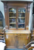 Victorian Mahogany Glazed Bookcase: