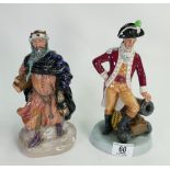 Royal Doulton Seconds Figures: Officer of the line HN2733 & Good King Wenceslas HN2118(2)