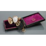 Ladies gold plated pocket watch: Maker Annette,