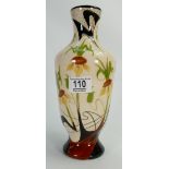 Black Ryden floral vase: dated 2003, height 25.5cm.