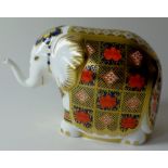 Royal Crown Derby paperweight ELEPHANT 567/750 for Gumps: Gold stopper, first quality, certificate,