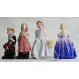 4 x smaller size Royal Doulton figures: Little Nell & Tiny together with Wendy & Marie (4)