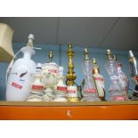 Quantity of table lamps, ceramics