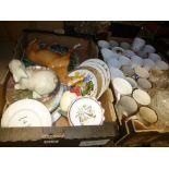 Three boxes of mixed ceramic & glass including Victoria china.
