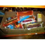 Large selection of boxed railway carriages and engines etc.