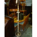 Chinese cream lacquer standard lamp