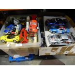 Two boxes of mixed model cars, some boxed Days Gone By