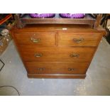 Teak chest of drawers 2 short over 2 long.