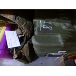 Ammunition box containing knives, BB guns and camouflage vest etc