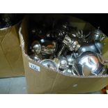 3 Boxes of silver plate to incl. teapots, bowls, jugs etc